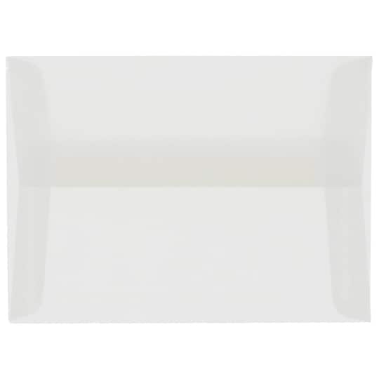 JAM Paper A9 Clear Translucent Vellum Invitation Envelopes, 25ct.